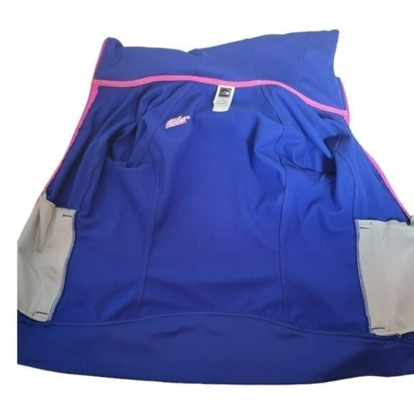 The North Face Blue and Black Full Zip Striped Hoodie in Small Petite - Picture 6 of 9